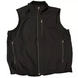 RAFTER‎ C Vest Men’s Large Black Cowboy Softshell Bonded Full Zipper